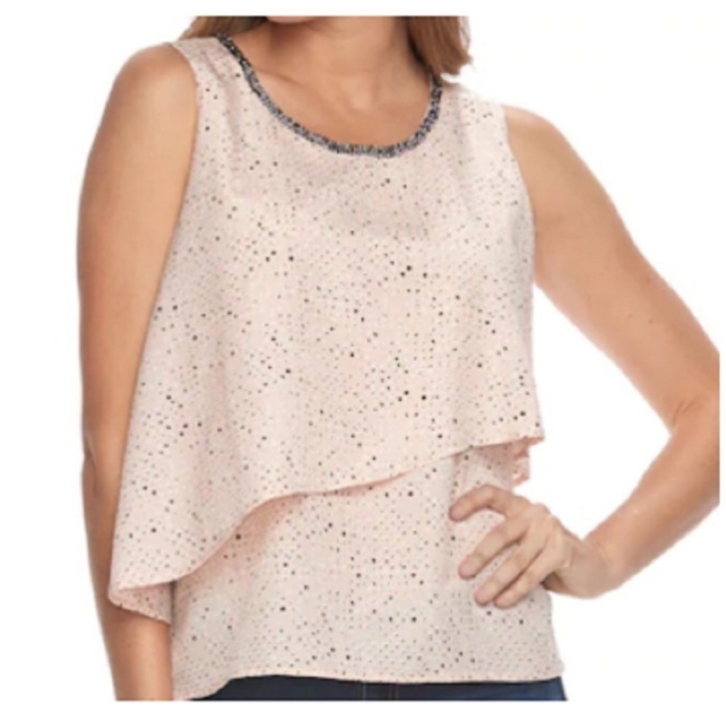 Juicy Pink Bedazzled Neckline Blouse